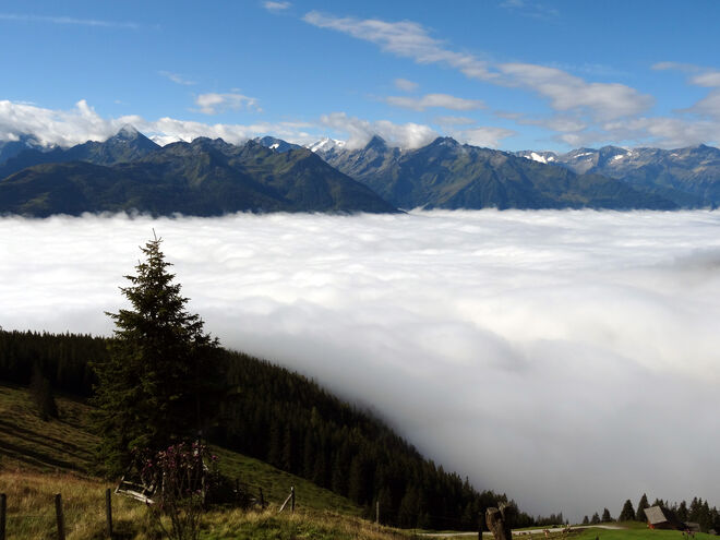 Hochnebel über den oberen Salzachtal