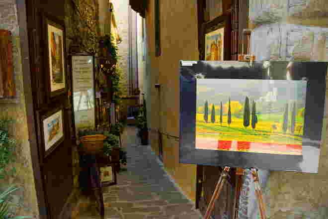 Cortona: malerische Gässchen - im wahrsten Sinn des Wortes