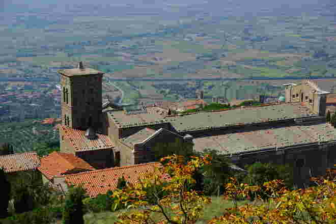 Basilika Santa Margherita hoch über Cortona