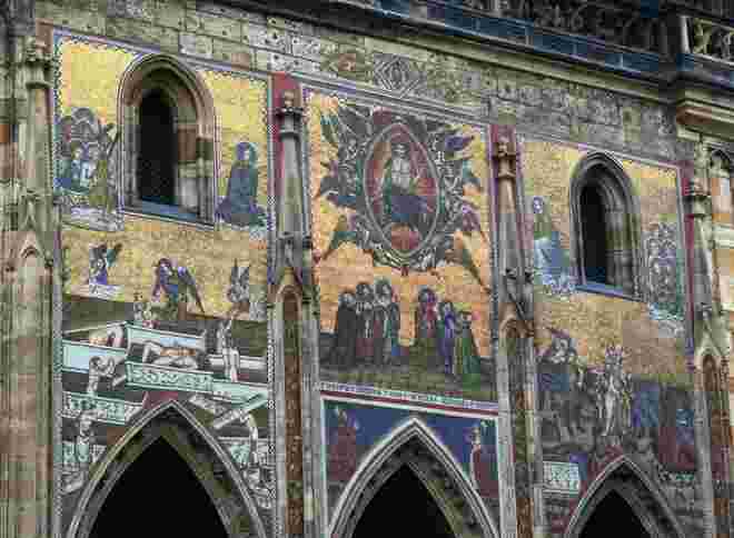 An der Kathedrale ein venezianisches Mosaik