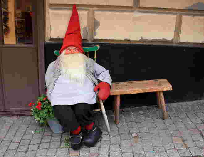 schwedischer Weihnachtsmann wartet schon auf seinen Auftritt