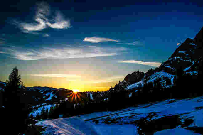 Sonnenuntergang in Mühlbach