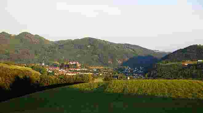 Abendlicher Blick nach Grein