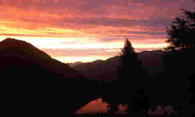 Sonnenuntergang auf der Tauplitz