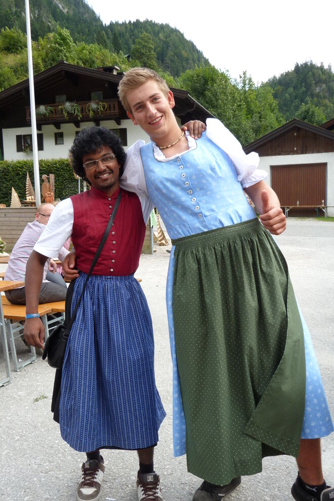 mit Dirndlkelid zum Flying Fox