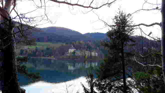 Blick auf Schloß Fuschl
