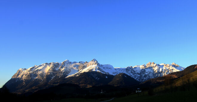 Tennengebirge im letzten Sonnenlicht