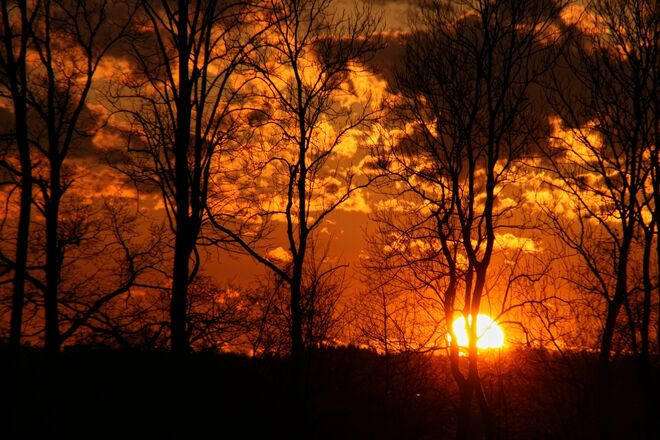 Sonnenuntergang in Rot 