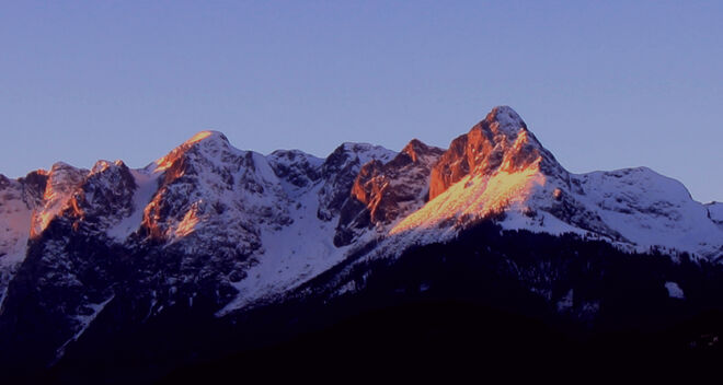 Alpenglühen am Hochthron