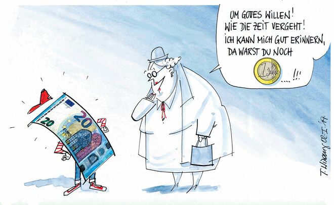 Der Euro wird 20