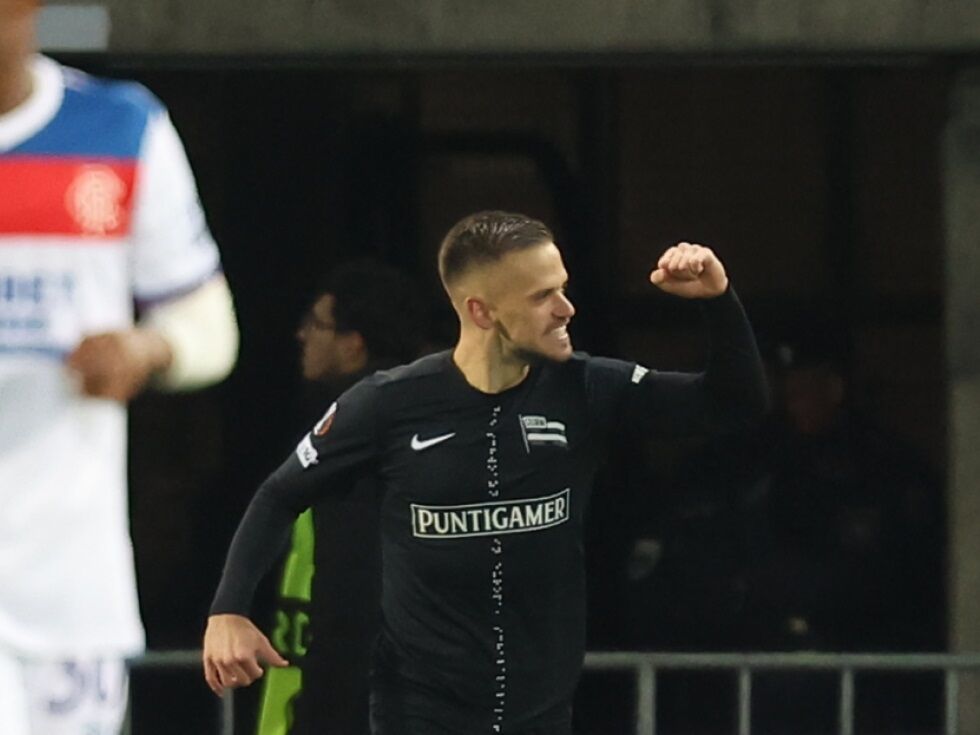 Sturm Graz erkämpft in Europa League 2:1-Sieg gegen Rangers