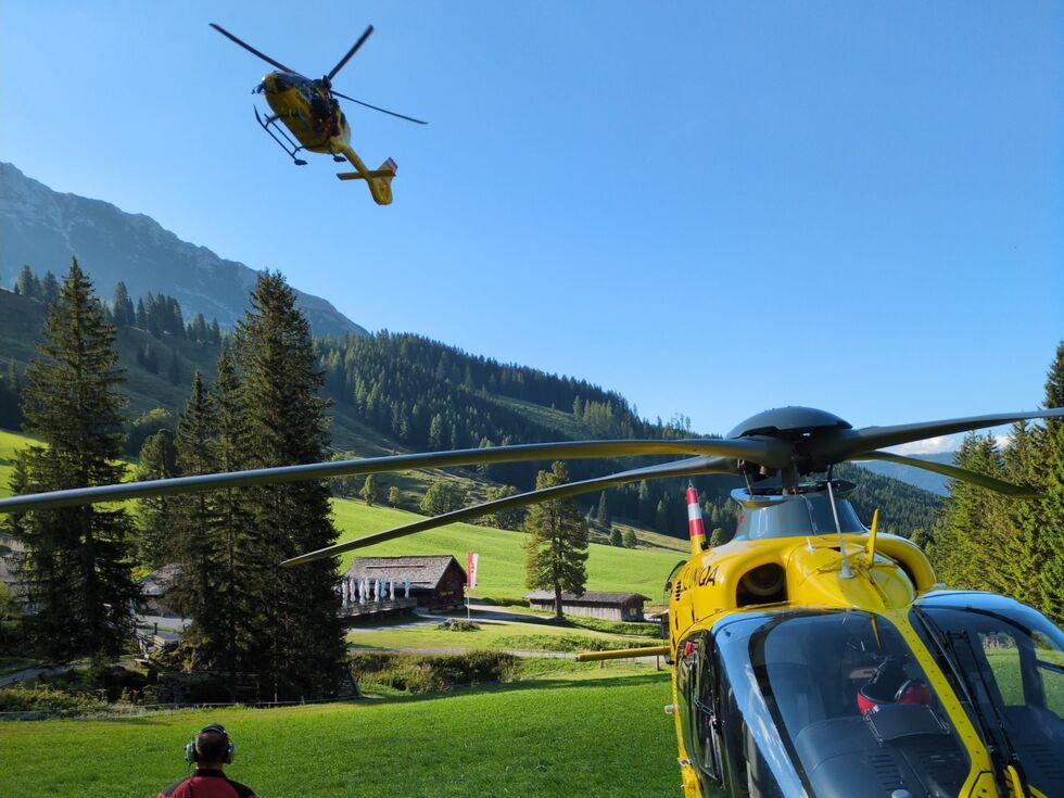 Oče in hči po padcu na gori Bischofsmütze poškodovana