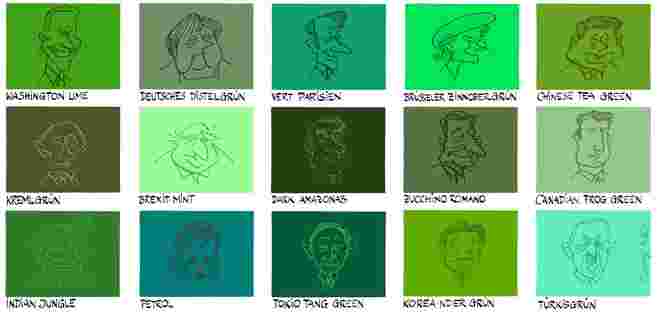 Fifteen Shades of Green . . .