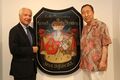 Rudolf Aichinger und UN-Generalsekretär Ban Ki-moon am 03.08.2017 in Salzburg Schloss Arenberg.JPG