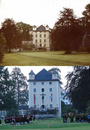 Schloss Kahlsperg 1964 und 2014.jpg