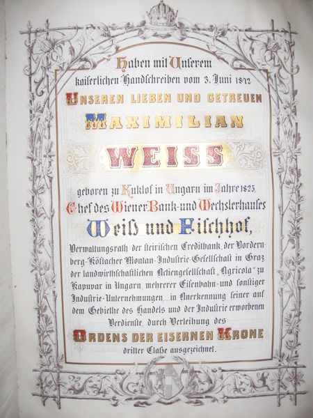 Datei:Lasser von Zollheim Ritterstandsdiplom Weiss 4.JPG