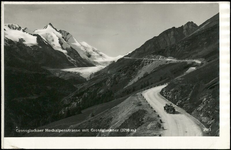 Datei:Großglockner Hochalpenstraße Gletscherstraße 1935.jpg
