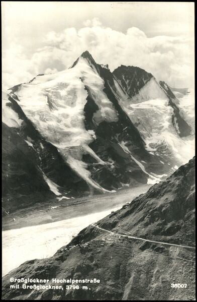 Datei:Großglockner Pasterze Gletscherstraße 1939.jpg