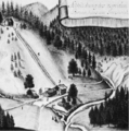 Das Brunnhaus Seebichl unterhalb des Thumsees um 1700 Infotafel Obernesselgraben.png
