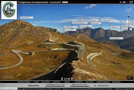 Webcam Grossglockner Hochalpenstrasse Fuscher Toerl 10 Oktober 2014 02.jpg