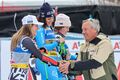 FIS Alpine Ski-Weltmeisterschaften 2025 in Saalbach-Hinterglemm Siegerehrung Riesentorlauf der Damen Brignone Robinson Moltzan Fritz Strobl.jpg