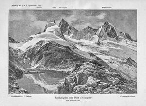 Reichenspitzgruppe Zeichnung Edward Theodore Compton 1897.jpg