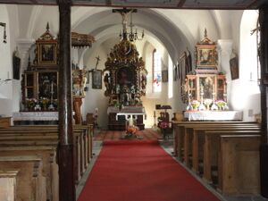 Pfarrkirche in St. Andrä, Innenansicht.JPG