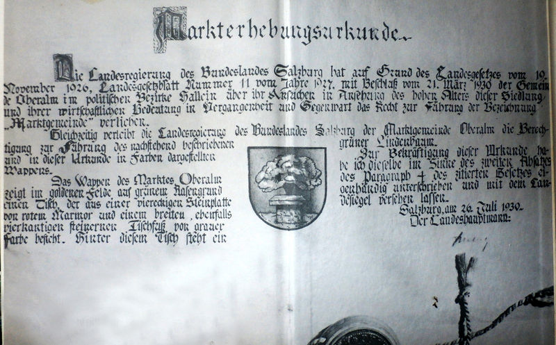 Datei:Oberalmer Markterhebungsurkunde von 1930.jpg
