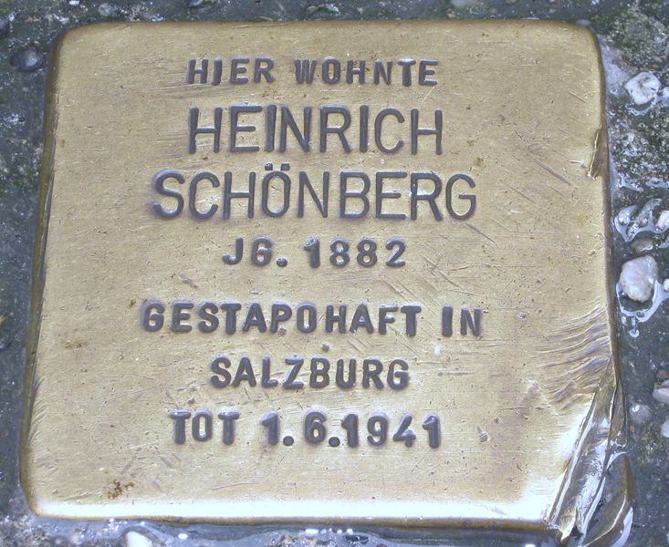 Datei:Stolperstein Heinrich Schönberg.jpg