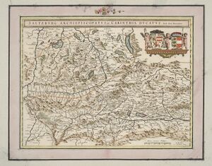 Historische Landkarte Salzburg und Kärnten 1634 Benutzungsbedingungen siehe Bilddatei.jpg