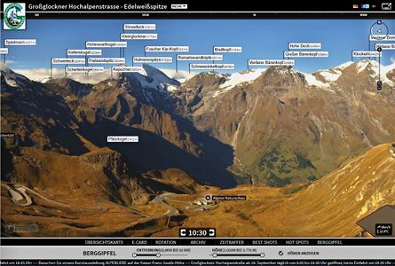 Webcam Grossglockner Hochalpenstrasse Edelweissspitze 10 Oktober 2014 21.jpg