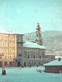 Residenzplatz Filialkirche zum hl Michael Salzburg im Winter um 1938.jpg