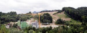 Schottergrube Wasenegg, Ausbau des Betonwerkes 2017.jpg