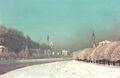 Salzburg Mülln Salzach evangelische Christuskirche im Winter um 1938.jpg