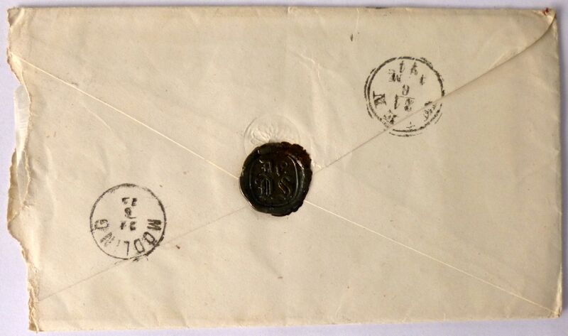 Datei:Brief vom 19. Juni 1871 Umschlag hinten..JPG