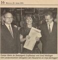 Salzburger Nachrichten Sport Gala 1991 Gunter Melot de Beauregard Lufhansa Josef Meilinger Salzburger Landesreisebüro.jpg