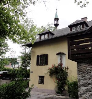 Heffterhof, Altbau, Zugang zum Haus der Bäuerin.JPG