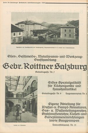 Gebrüder Roittner Werbung im Salzburger Volksblatt 1930.jpg