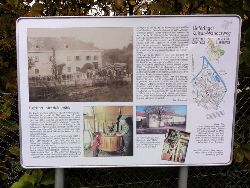 Datei:Lieferinger Kulturwanderweg, die Haferlmühle.jpg