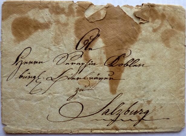 Brief Francesco Castelli, 31. Dez. 1820, Umschlag.JPG