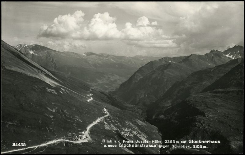 Datei:Gletscherstraße Glocknerhaus 1936.jpg
