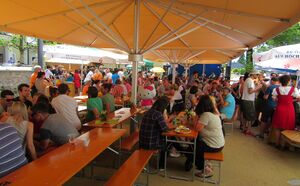 Marktplatz Thalgau gut beschirmt.JPG