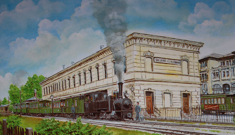 Datei:Ischlerbahnhofsgebäude in Salzburg um 1895.JPG