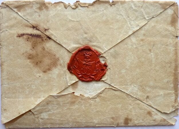 Brief Francesco Castelli, 31. Dez. 1820, Umschlag Rückseite.JPG