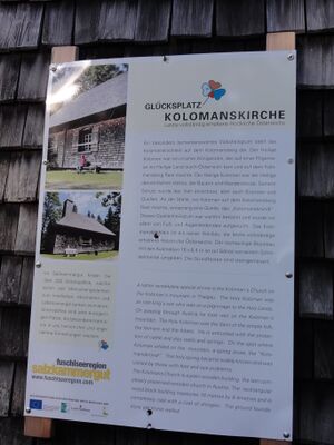 Glücksplatz Kolomanskirche, Schautafel.JPG