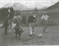 Salzkammergut Golfplatz Edward mit Hund Cairrn Pookie 1937.jpg
