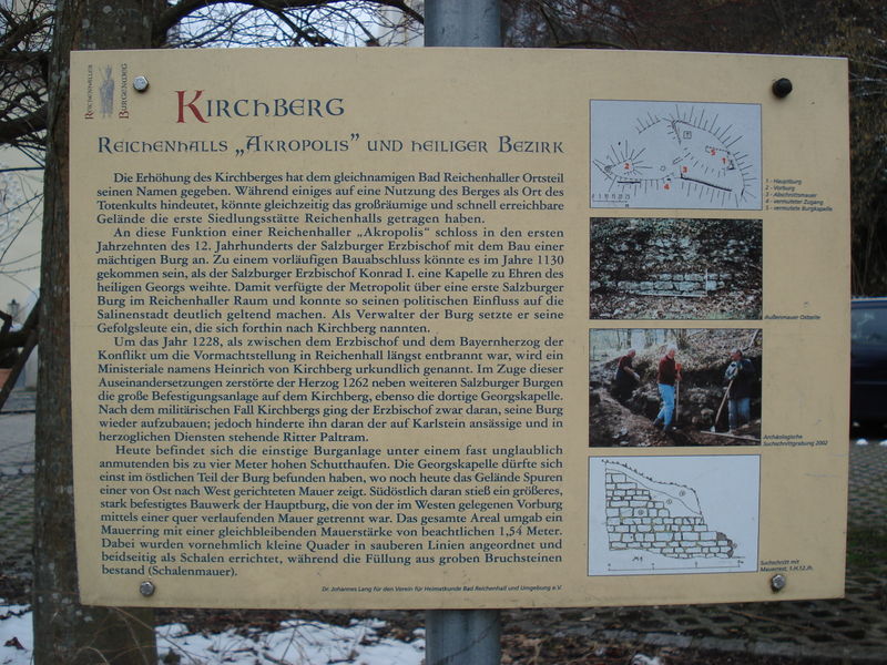 Datei:Infotafel unterhalb des Burgstalls Kirchberg (Bad Reichenhal.JPG