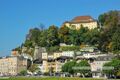 Altstadt von Salzburg mit Kapuzinerberg und Kapuzinerkloster 2010.jpg