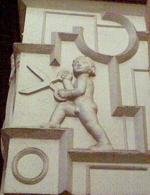 Kiesel-Erker, Knabe mit Schere.jpg