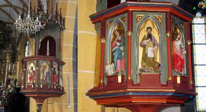Kirchenkanzel in Werfenweng, Ansicht und Detail, Collage.jpg